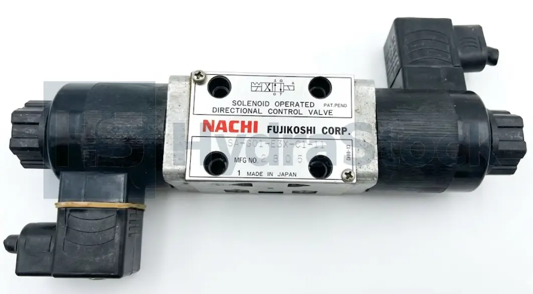 Used Nachi SA-G01-E3X-C1-11 Solenoid Directional Valve 110V AC