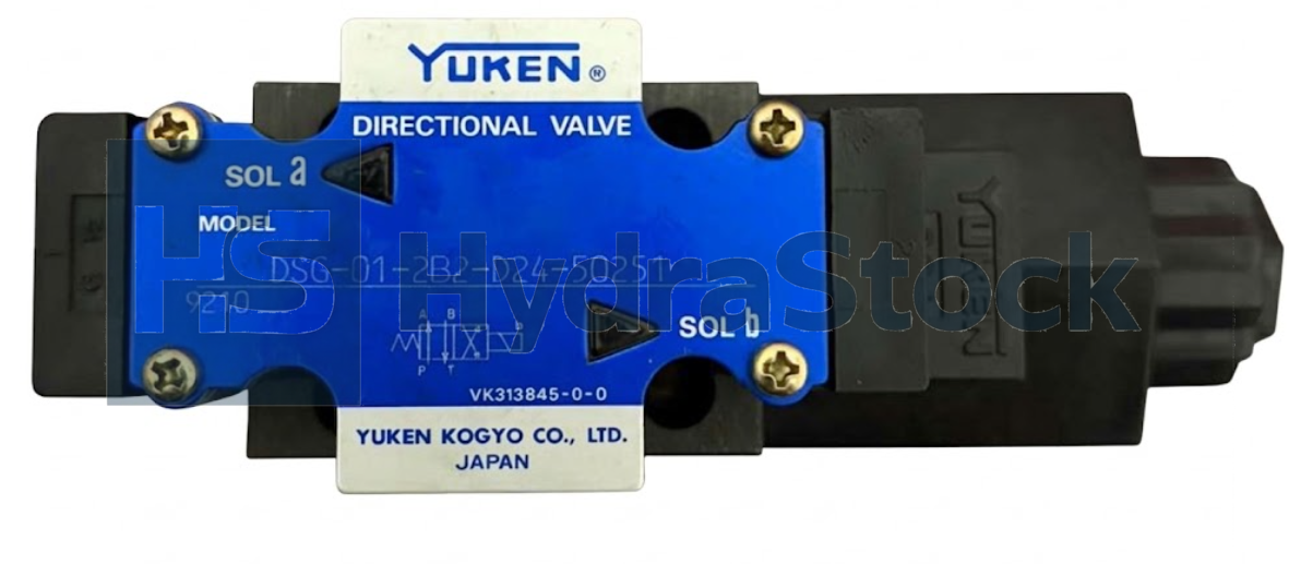 Genuine Yuken DSG-01-2B2-D24-50251 Hydraulic Solenoid Valve 24V DC
